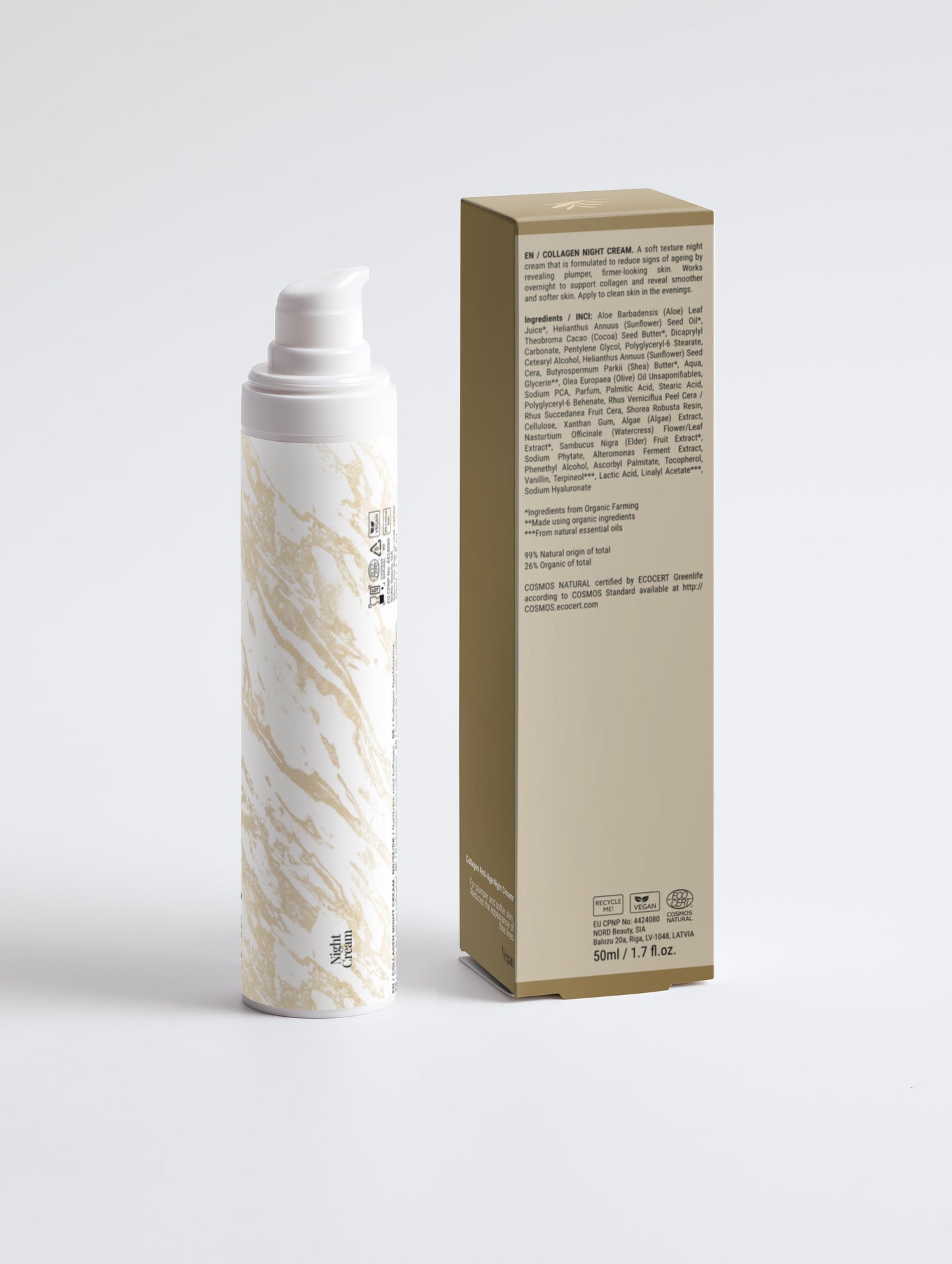 Crème de nuit anti-âge au collagène